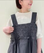 ハンドスモッキングコットンポプリン　サロペット